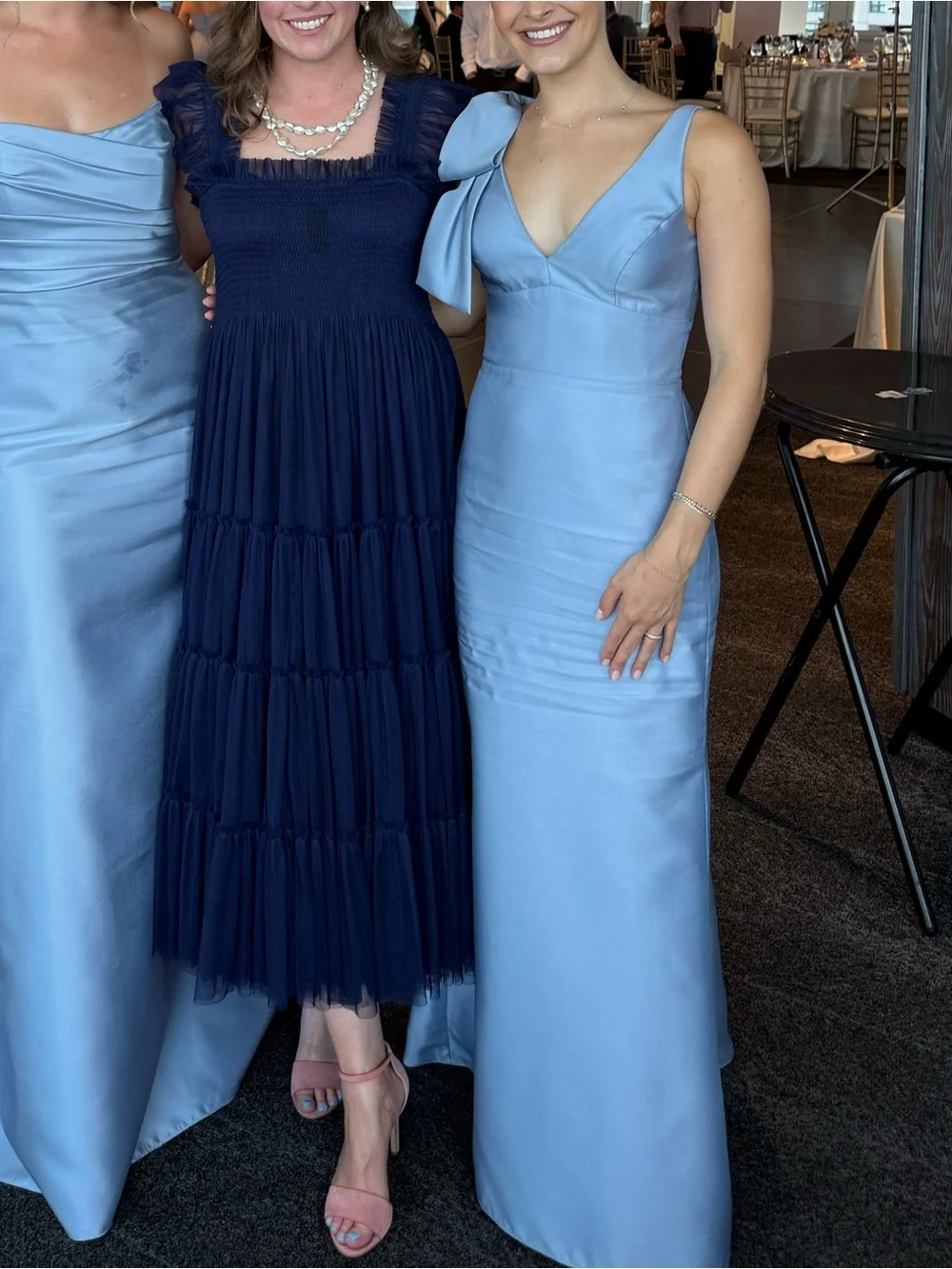 ALFRED SUNG bow detail sleeveless satin twill trumpet gown - Cloudy - Picture 4 of 4